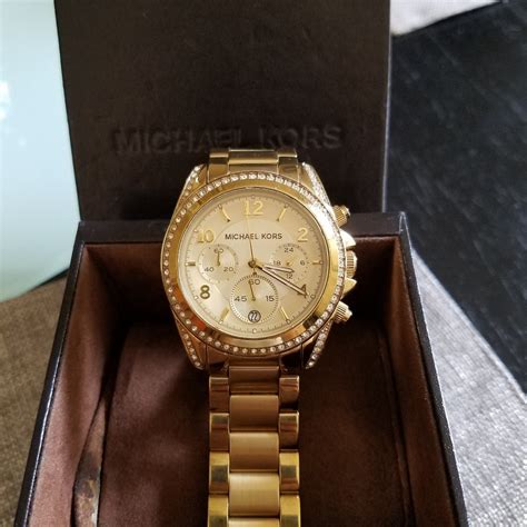 michael kors blair chronograph watch gold|Blair Gold.